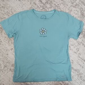 Women's Life Is Good Relaxed Fit Flower Tee
